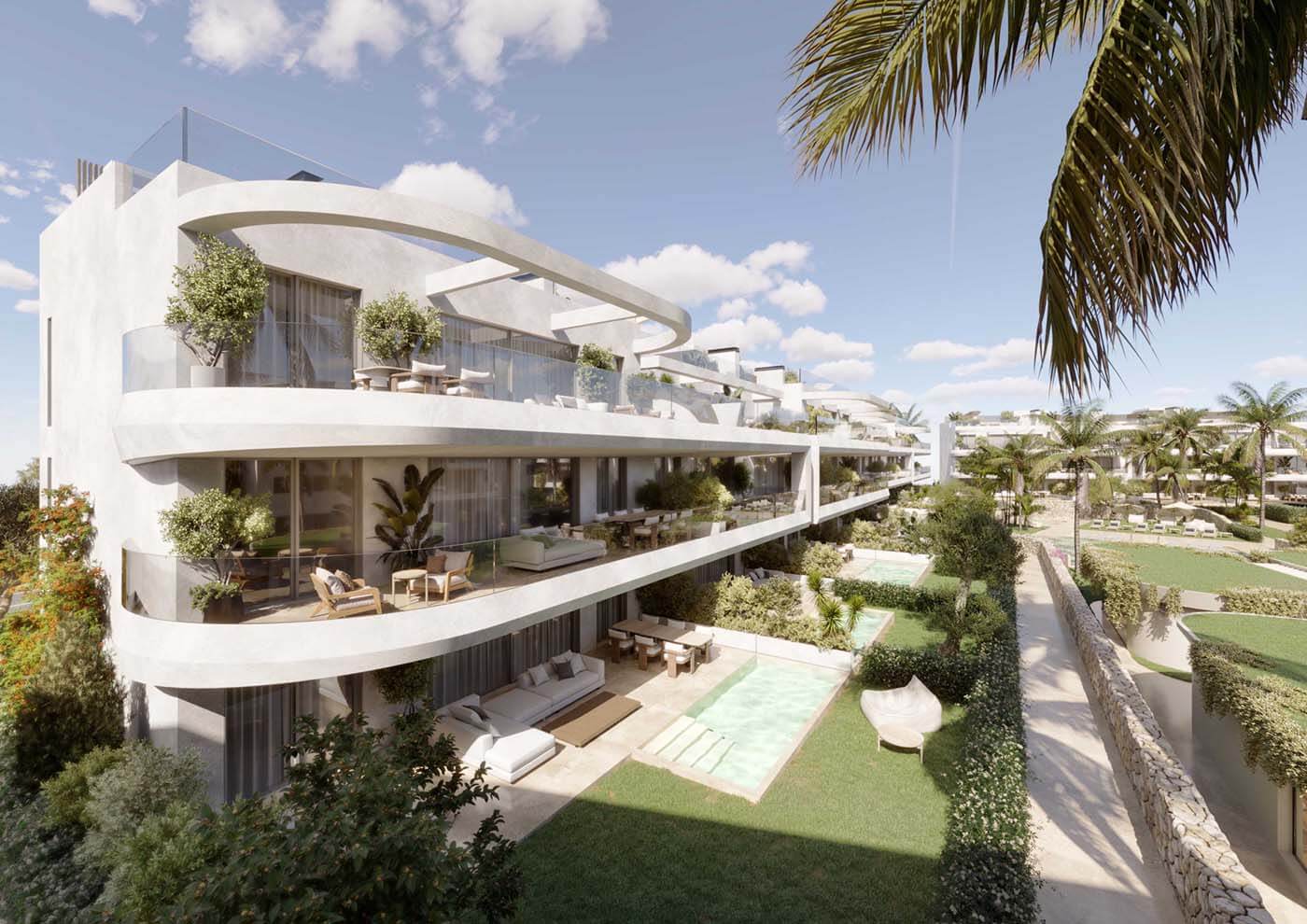 the palms estepona luxury apartments pethhouse costa del sol spain